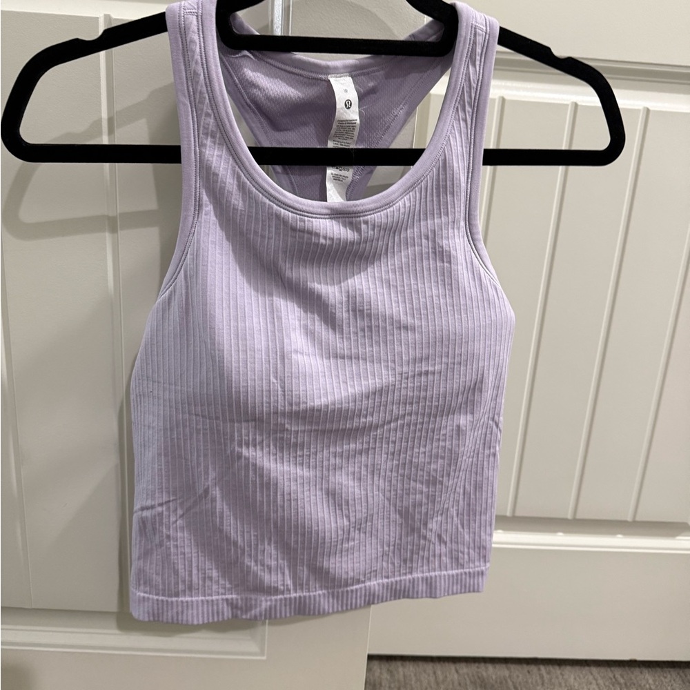 Lilac Ribbed Tank Top
